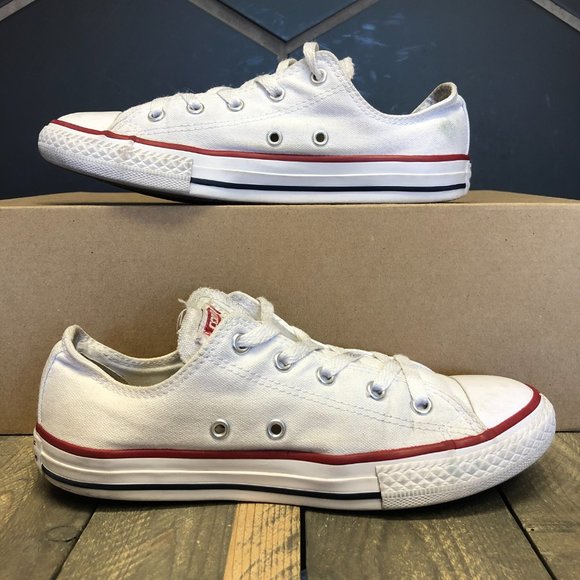 ~Used W/O Box! Youth Converse Chuck Taylor All Star Low GS Optic White Size 3Y - Picture 2 of 6